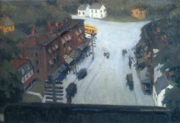 village américain Edward Hopper Peinture à l'huile